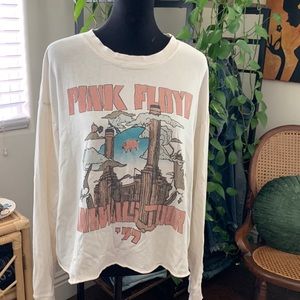 Daydreamer Pink Floyd Animals Tour 77 Long Sleeve Semi Cropped Graphic Tee - L